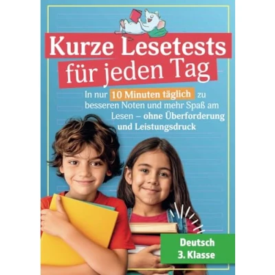Abbildung von Kurze Lesetests für jeden Tag Deutsch 3. Klasse: In nur 10 Minuten täglich zu besseren Noten und mehr Spaß am Lesen ohne Überforderung Leistungsdruck