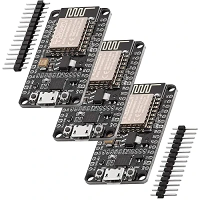 Abbildung von AZDelivery 3 x NodeMCU V2 WiFi Amica ESP8266 ESP 12F Development Board mit CP2102 Unverlötet Version kompatibel Arduino inklusive E Book!