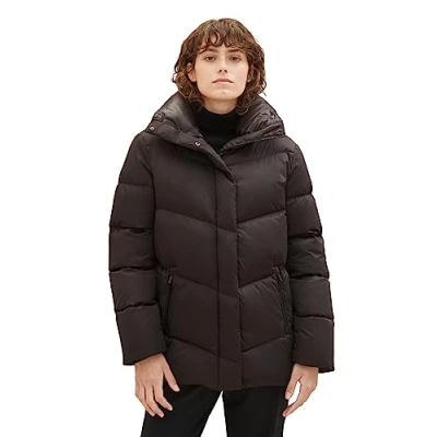 Abbildung von TOM Tailor MIT Recyceltem Nylon Daunenjacke, Damen, Größe: Medium, Deep black