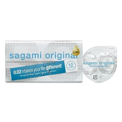 Abbildung von Sagami Original 0,02 extra geschmiert, superdünn, superstark, latexfreie PU Kondome (12 Stück)