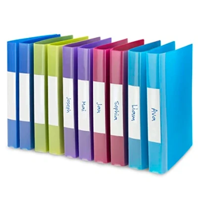 Abbildung von Rapesco 0716 25mm 2 Ring leuchtende Transparente Ringordner, 35mm Rücken, A4, Sortierte Farben, 10 Stück