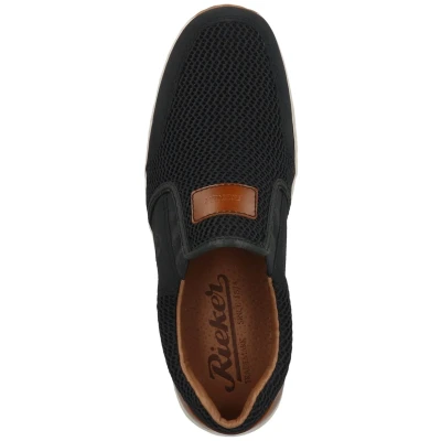 Abbildung von Rieker Slipper, Sommerschuh, Schlupfschuh, Freizeitschuh mit kontrastfarbenen Besätzen