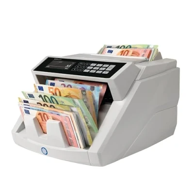 Abbildung von Safescan 2465 S Geldzählmaschine, Wertzählung für gemischte EUR Banknoten Banknotenzähler mit 7 facher Echtheitsprüfung zählt sortierte aller Währungen