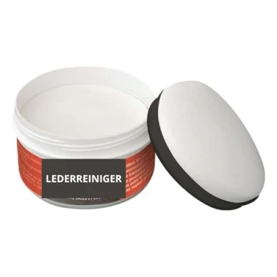 Abbildung von Laco Lederreiniger Regenerierend, Lederseife 250ml, Longlife Lederpflege, Für Schmutziges und Verschmutztes Leder, Ungiftig, Geruchlos, Inklusive Schwamm