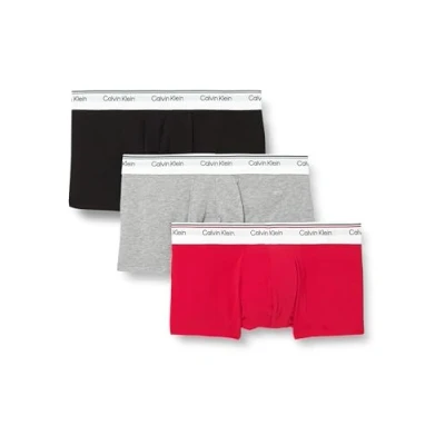 Abbildung von Calvin Klein Herren Surge 3Pk Low Rise Trunk, Grey (Empower/Grey Heather/Black), XL