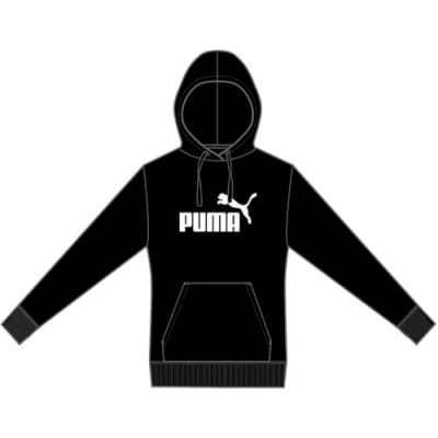 Abbildung von Puma LOGO Hoodie Kapuzenpullover, Damen, Größe: 3XL, Black