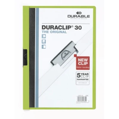 Abbildung von DURABLE Hunke &amp; Jochheim Klemm Mappe DURACLIP Original 30, Hartfolie, bis 30 Blatt, transparent/petrol