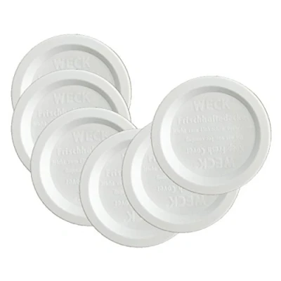 Abbildung von Weck Jar Keep Fresh Kunststoff Deckel, 6er Pack Small = 60mm weiß