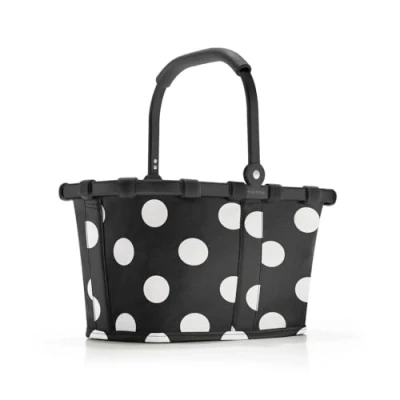 Abbildung von reisenthel carrybag XS frame dots white Stabiler Einkaufskorb mit praktischer Innentasche Elegantes und wasserabweisendes Design