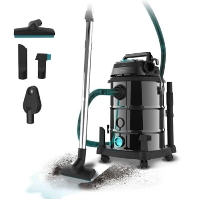 Abbildung von Cecotec Staubsauger für Feste Stoffe und Flüssigkeiten 30L Conga Rockstar Wet &amp; Dry Steel Pro Tool. 1600W, erhöhte Haltbarkeit Widerstandsfähigkeit, enthält Steckdose Werkzeuge, Zubehörkit