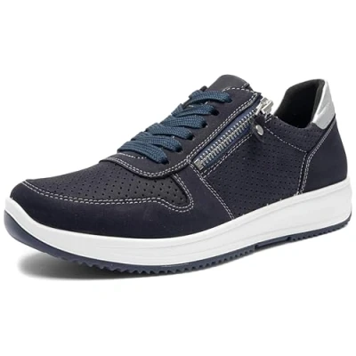 Abbildung von ara Damen Osaka Sneaker, BLAU,Silber, 38 EU Weit