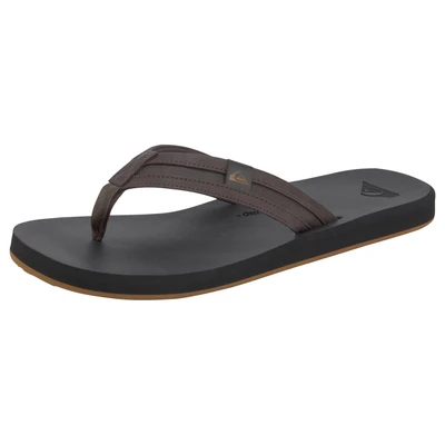Abbildung von Quiksilver Carver Squish Zehentrenner, Herren, Größe: 47, Brown/black/brown Kunststoff
