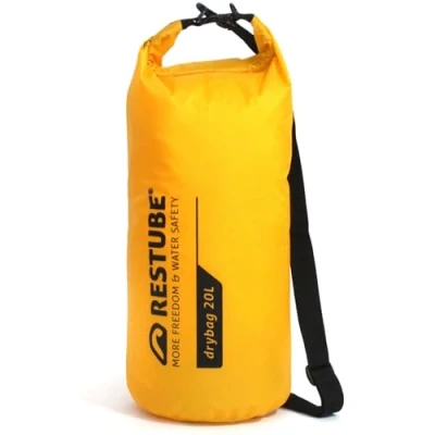 Abbildung von Restube Wasserdichter Drybag Premium Qualität für ultimativen Schutz Vielseitig und geräumig Ideal Reisen, Wandern, Wasseraktivitäten 100% wasserdicht langlebig [20L]