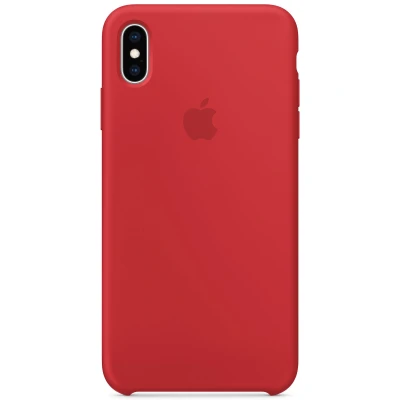 Abbildung von Apple iPhone Xs Max Hülle Silikon Original Soft Case/Backcover Handyhülle Rot