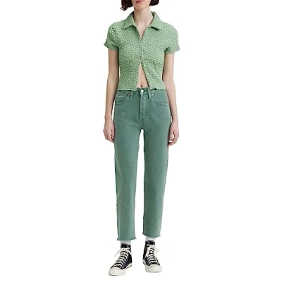 Abbildung von Levi&#039;s 501 CROP Jeans Straight Leg, Damen, Größe: 26x28, Misty silver pine