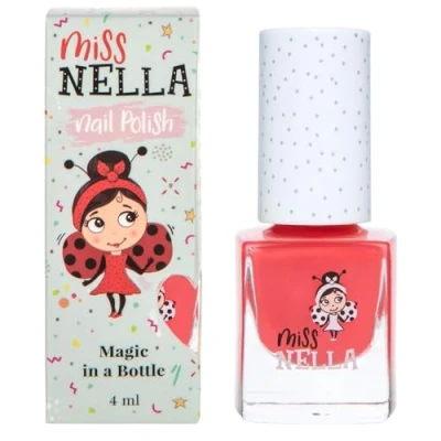 Abbildung von Miss Nella CHERRY MACAROON Spezieller Rosa Nagellack für Kinder, Peel Off Formel, wasserbasiert und geruchsneutral