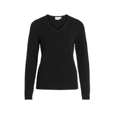 Abbildung von VILA Viril Vneck NOOS Strickpullover, Damen, Größe: XS, Black
