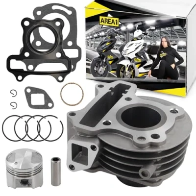 Abbildung von Area1 Ersatz Zylinder GY6 50ccm 4 Takt 139QMB/QMA. Kompatibel mit Speedfight 3 BT49QT RS Sym AGM Explorer Flech Tech Yiying Wangye Zhej