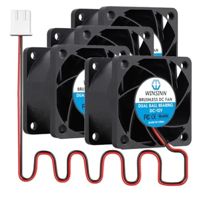 Abbildung von WINSINN DC 40mm Lüfter 12V 4028 Doppelkugellager 12 Volt bürstenlose Kühlung 40x28mm 2PIN (4er Pack)