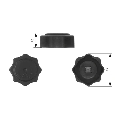 Abbildung von GATES RC229 Verschlußdeckel, Kühlmittelbehälter MINI: Convertible, Hatchback, MG: MG TF ROVER: Mini Hatchback