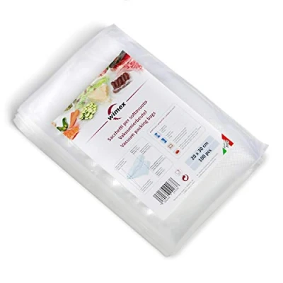 Abbildung von Wimex 100 Vakuumbeutel 20x30cm (30mt) BPA Free Sous Vide geeignet stabile Schweißnaht Für alle Balken Vakuumierer Vakuumrollen Made in Italy (20x30)