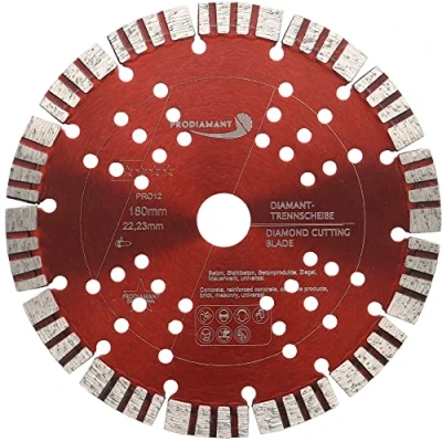 Abbildung von PRODIAMANT Turbo Diamant Trennscheibe Beton 180mm x 22,23 mm Segmenthöhe 12mm