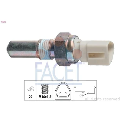 Abbildung von FACET 7.6212 Schalter, Rückfahrleuchte Made in Italy OE Equivalent FORD: Focus Mk1 Estate, FIESTA 5, Box Body / VOLVO: V50, C30