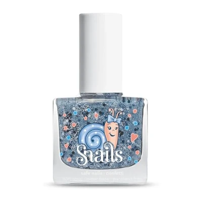 Abbildung von Snails 516202 Kinder Nagellack Top Coat Confetti blau, auf Wasserbasis, abwaschbar, unbedenklich, vegan