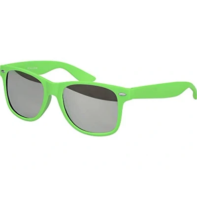 Abbildung von Balinco Sonnenbrille UV400 CAT 3 CE Rubber mit Federscharnier für Damen &amp; Herren (grün silber verspiegelt)