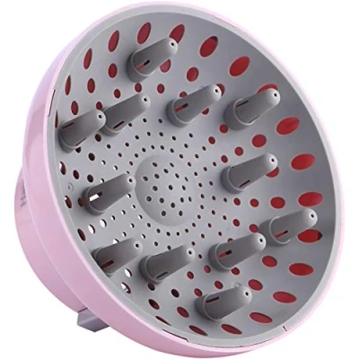 Abbildung von Hairizone Universal Haar Diffusor Anpassungsfähig für Schlag Trockner mit Düse D = 1,7&quot; 2,6&quot; lockiges oder welliges Styling, Trocken und Gain Maximales Volumen ohne Frizz, Rosa