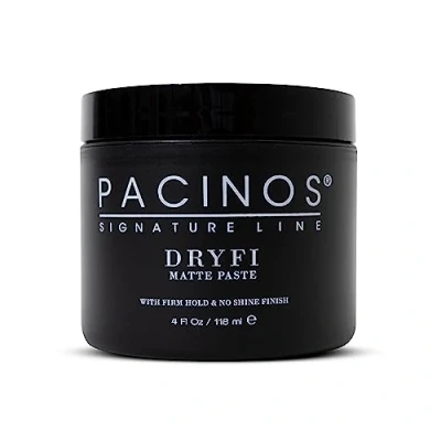 Abbildung von Pacinos dryfi 118ml matte Haarpaste Herren kein Glanz &amp; flexibler Halt für Haarstyling mit natürlichem Finish Textur Pomade wasserbasiert hair wax haarwachs Männer