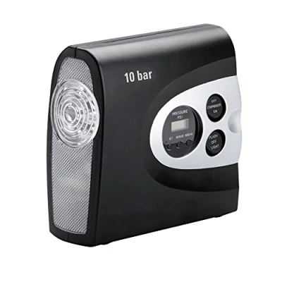 Abbildung von cartrend Kompressor Profi mit Digital Display, Ventiladapter, 10 bar, 12 Volt
