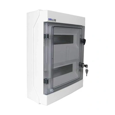 Abbildung von ELEKTRO PLAST Verteilerkasten mit Schloss RH 24/Z IP65 Feuchtraumvert​eiler 24 Module Aufputz Sicherungskasten RH24/Z 36.25 4095, Weiß