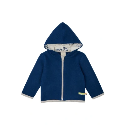 Abbildung von loud + proud MIT Kapuze Fleecejacke für Kinder, Größe: 86/92, Ultramarine