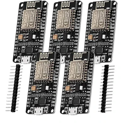Abbildung von AZDelivery 5 x NodeMCU V2 WiFi Amica ESP8266 ESP 12F Development Board mit CP2102 Unverlötet Version kompatibel Arduino inklusive E Book!