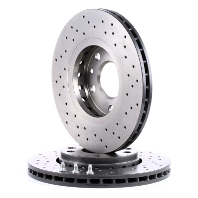 Abbildung von BREMBO XTRA LINE 09.A727.1X Bremsscheibe 280 24 5 gelocht/innenbel. beschichtet hochgekohlt mit Schrauben RENAULT: MEGANE 3 Grandtour