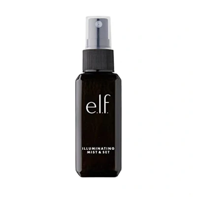Abbildung von e.l.f. Illuminating Mist &amp; Set Spray, erfrischend, feuchtigkeitsspendend, setzt Make up und erzielt einen leuchtenden Look, angereichert mit grünem Tee Vitaminen A, B C, erhältlich in kleinen
