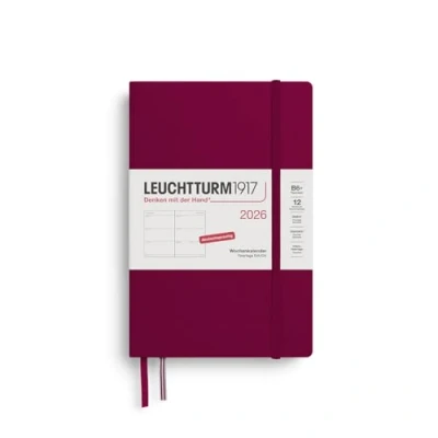 Abbildung von LEUCHTTURM1917 372535 Wochenkalender Paperback (B6+) 2026, 12 Monate, Port Red, Deutsch