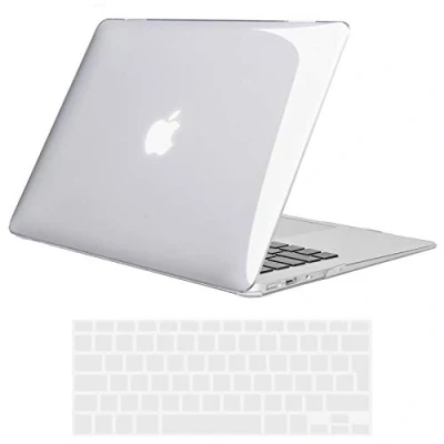 Abbildung von TECOOL Hülle für MacBook Air 13 Zoll 2017 2010 A1466 A1369, Ultradünn Schutzhülle Hartschale Transparent Case Cover +EU Tastaturschutz, Nicht kompatibel mit neu 2021 2018, klar
