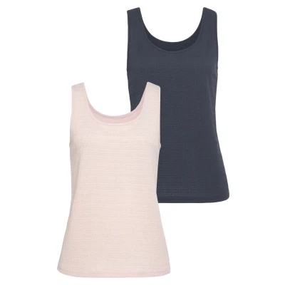 Abbildung von Vivance Strand 2 PACK Top, Damen, Größe: 36/38, Rose navy