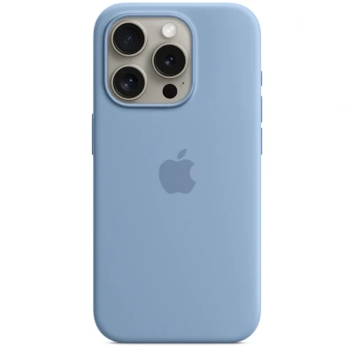 Abbildung von Apple MagSafe Silikon Back Cover Hellblau iPhone 15 Pro