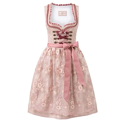 Abbildung von Stockerpoint Damen Dirndl Alena Kleid für besondere Anlässe, Altrosa, 44