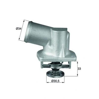 Abbildung von MAHLE ORIGINAL TI 132 92D Kühlwasserthermostat 92 mit Dichtung OPEL: Vectra B Saloon, Astra F CC, Corsa Hatchback