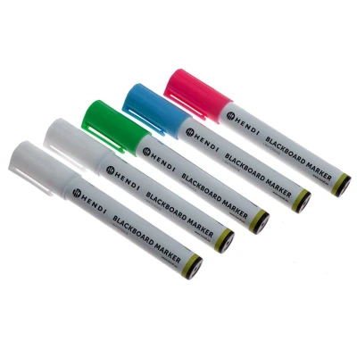 Abbildung von HENDI Kreidemarker 5 Stk. Strichstärke: 2 6 mm weiß pink grün blau