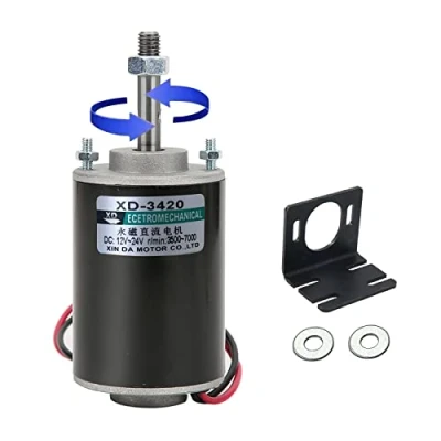 Abbildung von Mini Elektromotor 12 V/24 V Dauermagnet DC Motor Hochgeschwindigkeit ​​Niederige Lärm für DIY Generator ideal CW/CCW 3500/7000RPM