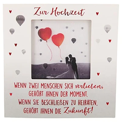 Abbildung von Depesche 11130 045 3D Klapp Karte mit Musik und Licht, Glückwunsch zur Hochzeit, ca. 15,5 x cm groß, Hochzeits inkl. passendem Umschlag, innen außen bedruckt