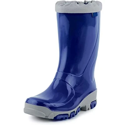 Abbildung von Ladeheid Gummistiefel Kinder Bequeme und wasserdichte Regenschuhe für Jungen Mädchen LARB015 (Khaki, 27 28 EU)