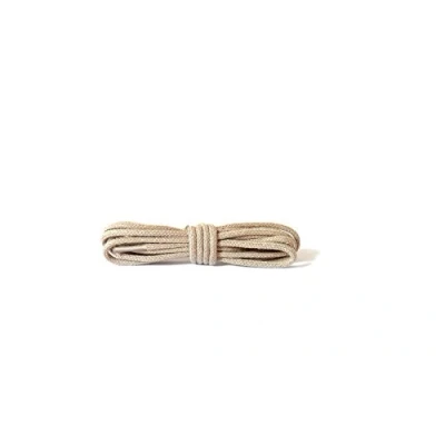 Abbildung von Kaps runde dünne Schnürsenkel, 2 mm breit, 100% Baumwolle, hochwertige Qualität für Freizeit und Modeschuhe 1x Paar (75 cm 4 to 5 Ösenpaare),Beige