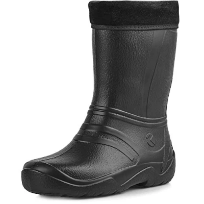 Abbildung von Ladeheid Damen leichte Eva Gummistiefel KL033(Schwarz, 38 EU)