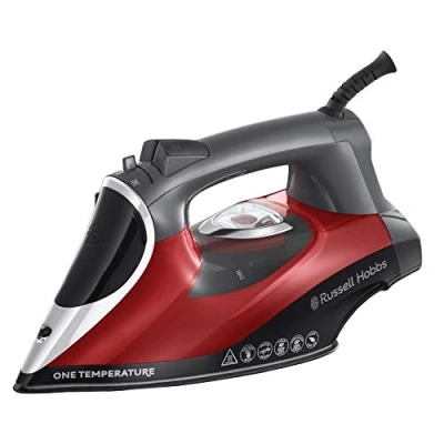 Abbildung von Russell Hobbs Dampfbügeleisen [opt. Temperatur für alle Stoffe] One Perfect Temperature (2600W, 210 g/min Extra Dampfstoß, Keramik Turmalin Bügelsohle, Selbstreinigung, Antikalk) Bügeleisen 25090 56